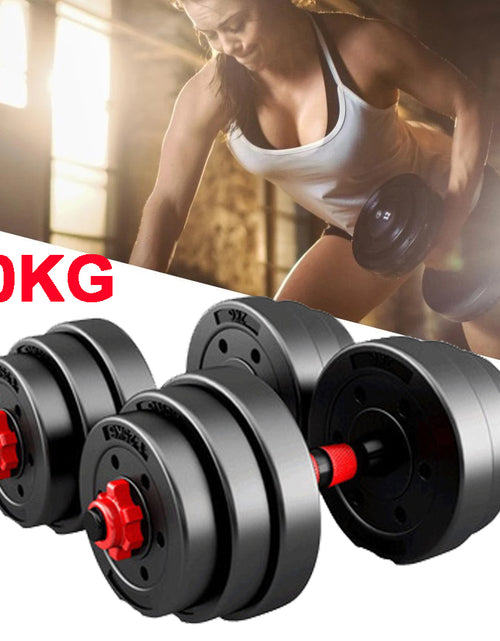 Load image into Gallery viewer, 10/15/20/30KG Steel Dumbbells Barbell Set Adjustable Gym Weights
