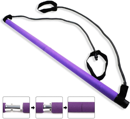 Load image into Gallery viewer, Yoga Pilates Bar Stick Exerciser Pull Rope Gym Workout Pilates Trainer
