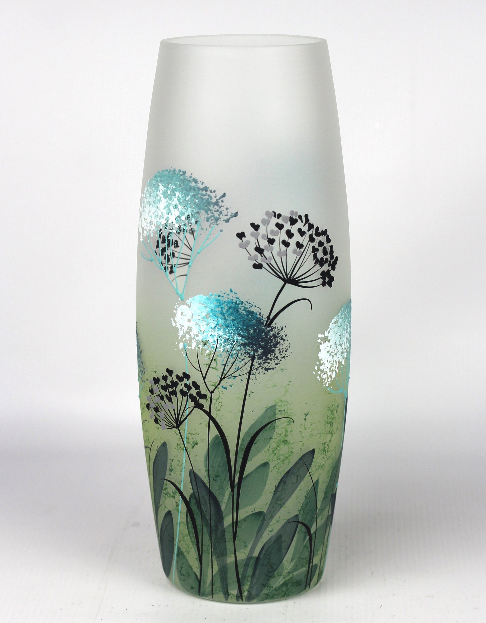 table green art decorative glass vase 7736/300/sh319
