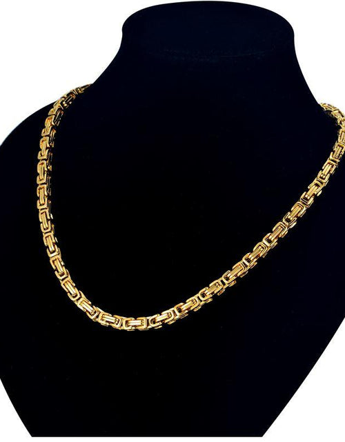 Load image into Gallery viewer, 4 MM 14k Gold Plated solid 24&quot; Byzantine Link

