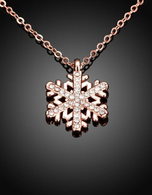 Load image into Gallery viewer, Crystal Winter Snow Flake Necklace

