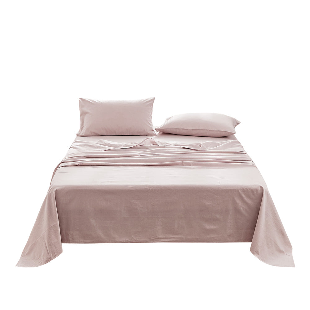 Cosy Club Sheet Set Bed Sheets Set Double Flat Cover Pillow Case