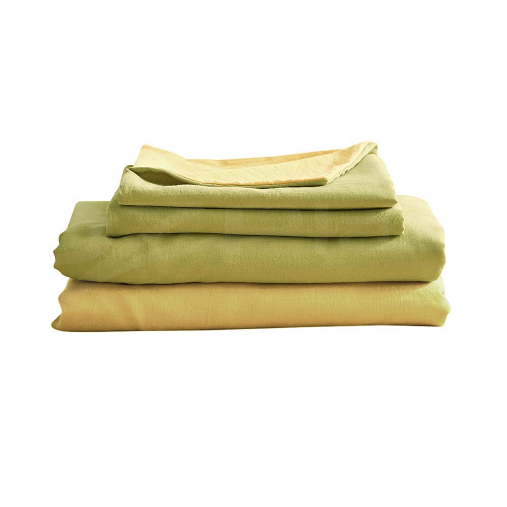 Cosy Club Bed Sheet Set Cotton Double Yellow
