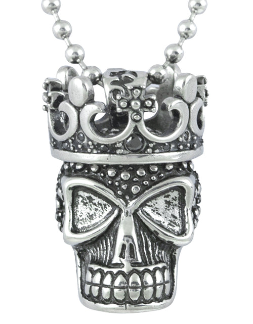 Load image into Gallery viewer, Steel Power Skull Necklace
