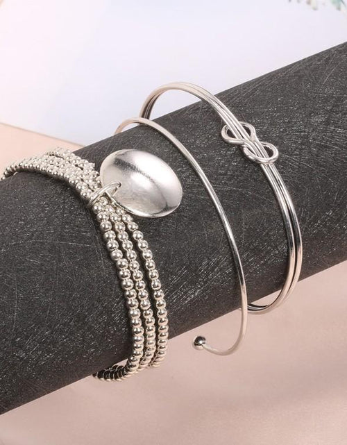 Load image into Gallery viewer, Classic Loveknot Twisted 3 Piece Bracelet Set
