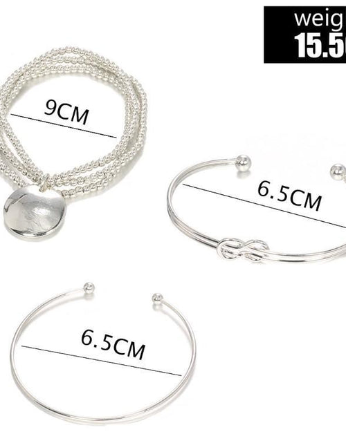 Load image into Gallery viewer, Classic Loveknot Twisted 3 Piece Bracelet Set
