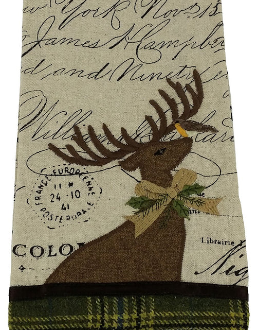 Load image into Gallery viewer, ML14898 Reindeer With Applique Suede Tea Towel, 16&#39;&#39;x22&#39;&#39;
