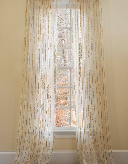 Load image into Gallery viewer, ML16610 Tafetta Stripe Sheer Curtain
