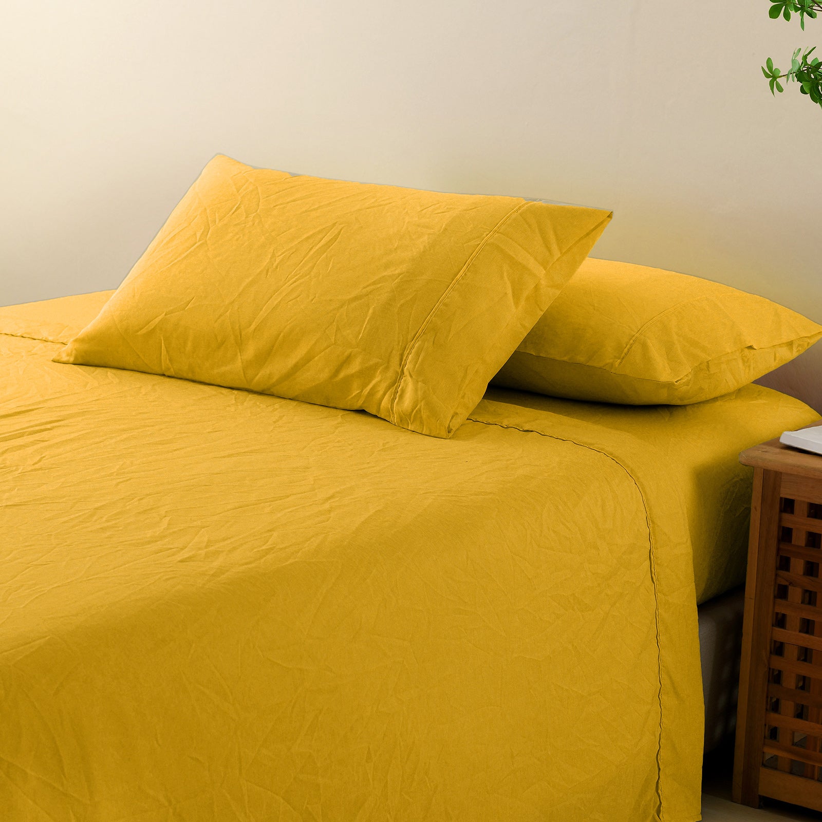 Royal Comfort Flax Linen Blend Sheet Set Bedding Luxury Breathable
