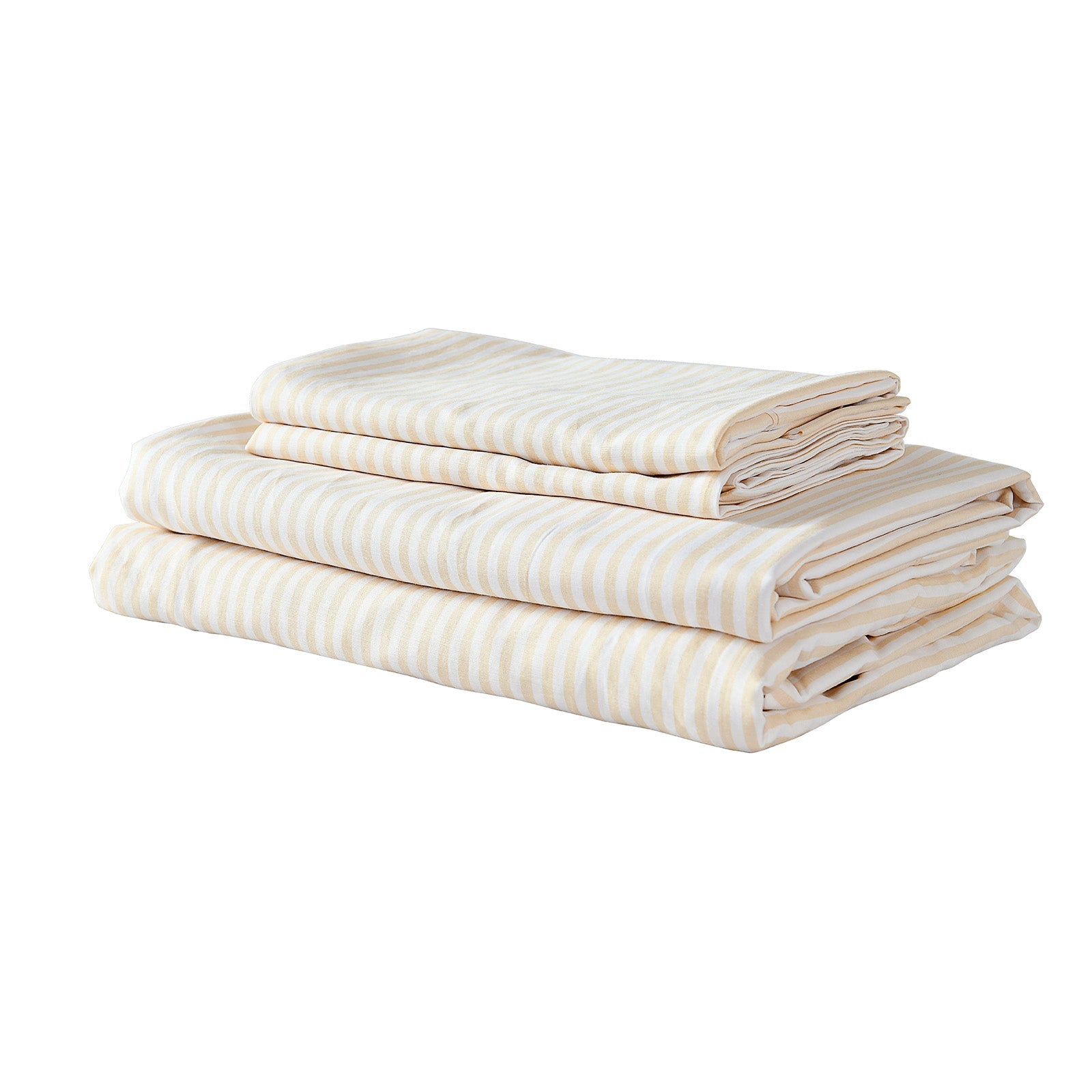 Royal Comfort Stripes Linen Blend Sheet Set Bedding Luxury Breathable