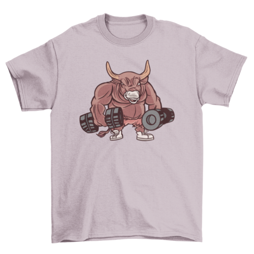 Load image into Gallery viewer, Dumbbell bull t-shirt
