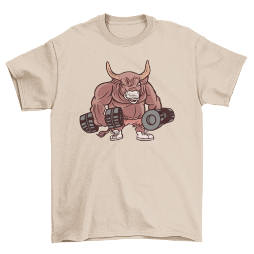 Dumbbell bull t-shirt