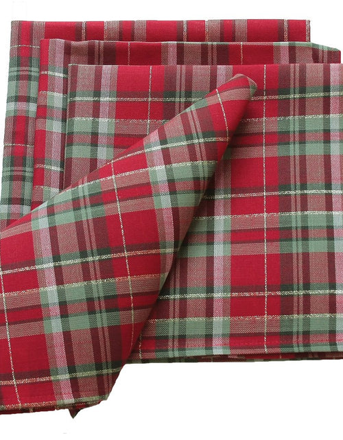 Load image into Gallery viewer, XD111618 Holiday Tartan Napkins, 20&#39;&#39;x20&#39;&#39;, Set of 4

