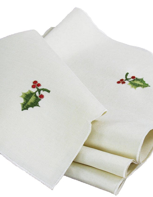Load image into Gallery viewer, XD13188 Winter Berry Napkins,21&quot;x21&quot;,  Set of 4
