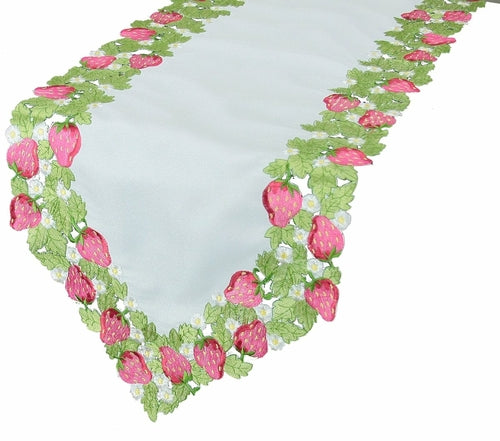 Load image into Gallery viewer, XD8172 Strawberry Patch Table Runner
