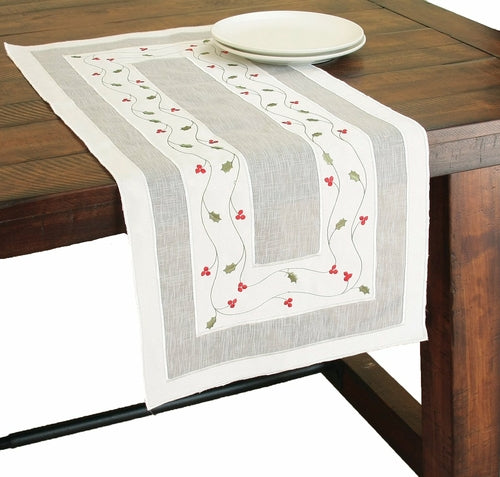 Load image into Gallery viewer, XD93253 Classic Holly Table Runner
