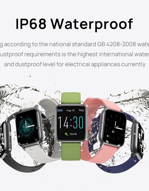 Load image into Gallery viewer, Heart Rate Blood Pressure Body Temperature Waterproof SmartWatch
