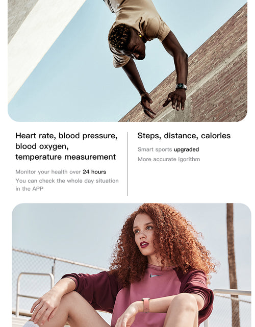 Load image into Gallery viewer, Heart Rate Blood Pressure Body Temperature Waterproof SmartWatch
