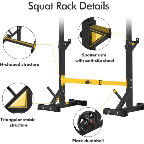Load image into Gallery viewer, Pair of Squat Rack Stand Barbell Free Press Bench Home Gym Dumbbell
