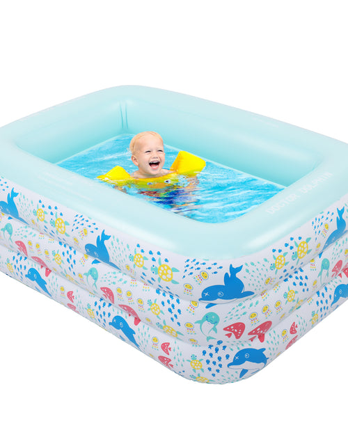 Load image into Gallery viewer, 59&quot; X 43.3&quot; X 23.6&quot; Inflatable Swim Pool for Kids
