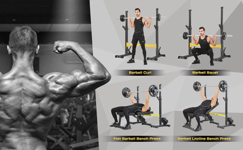 Load image into Gallery viewer, Pair of Squat Rack Stand Barbell Free Press Bench Home Gym Dumbbell
