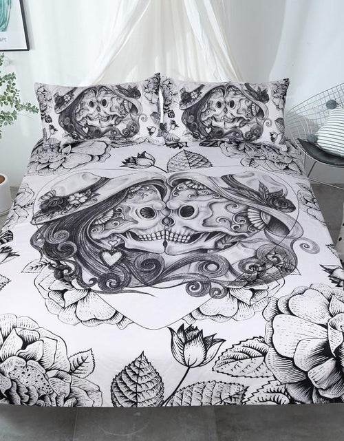 Load image into Gallery viewer, Skull Bedding Set King  Duvet Cover 3 Pieces
