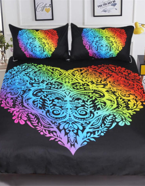 Load image into Gallery viewer, Bohemian Bedding Set Rainbow Color Bed Cover With
